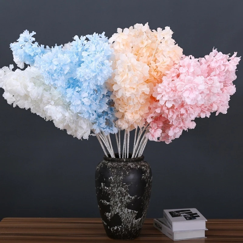 Cành Hoa Anh Đào Giả Bằng Lụa 90cm Trang Trí Trần Nhà