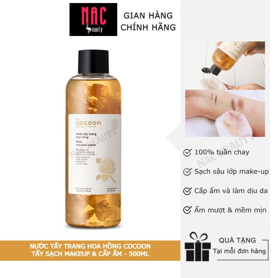 Nước Tẩy Trang Cocoon Chiết Xuất Hoa Hồng Rose Micellar Water 500ml