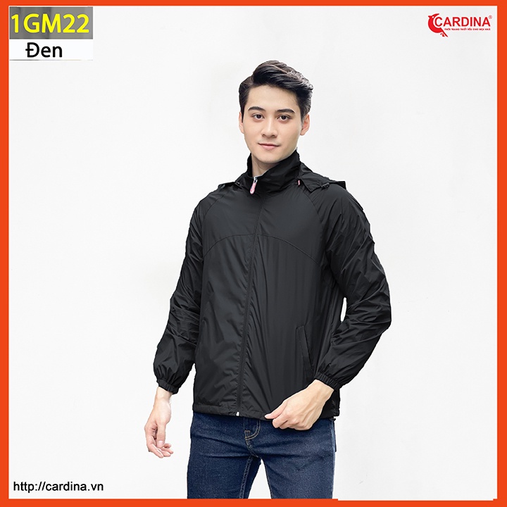 Áo Khoác Nam Cao Cấp  𝐂𝐀𝐑𝐃𝐈𝐍𝐀 Có Túi Đựng Siêu Gọn, Chất Gió Trơn 2 Lớp Lót Lưới Siêu Cản Gió, Cản Bụi, Chống Nước