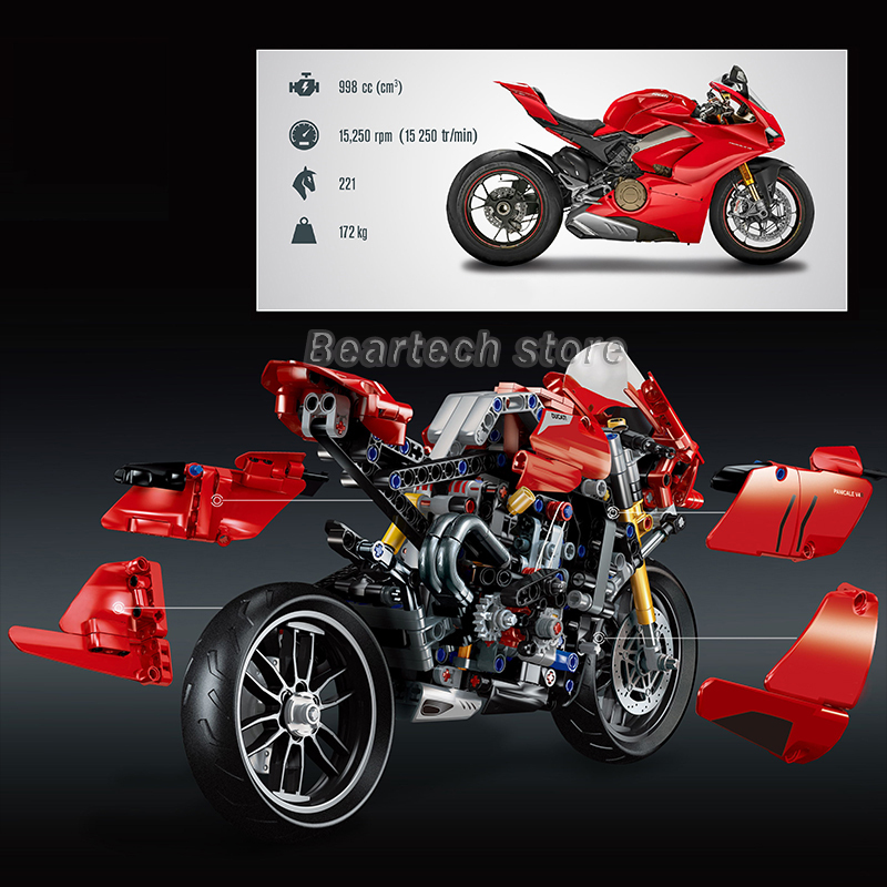 Đồ chơi lắp ráp xây dựng mô hình xe máy LEGO 42107 Technic Ducatis Panigale V4 R