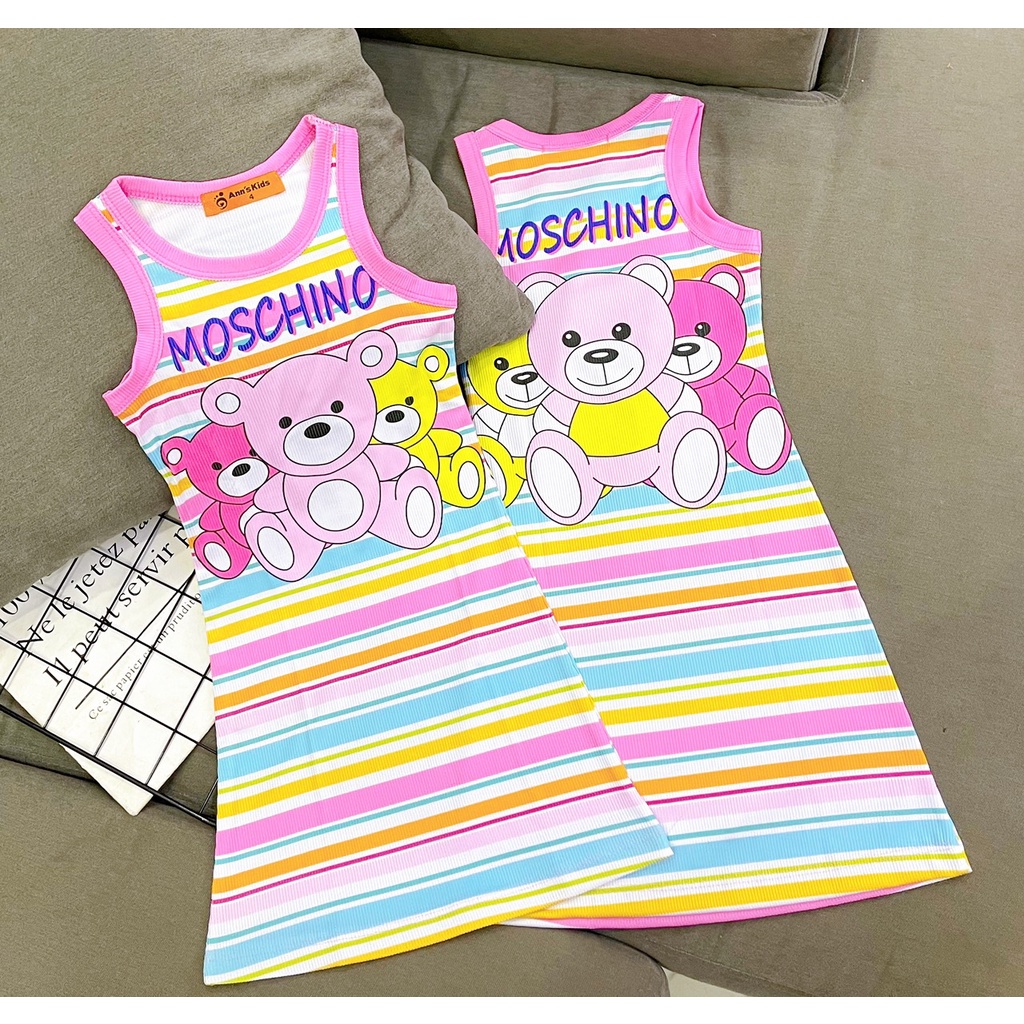 Váy đầm bé gái size 3-5 tuổi thun gân lạnh Jennie kids J497