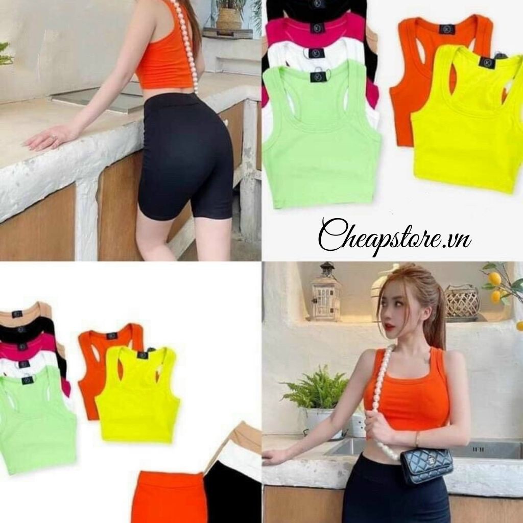 Áo Ba Lỗ Nữ Croptop Ôm Body Trơn _ Áo Croptop 3 lỗ Co Giãn Chất Cotton Mềm Siêu Hot Hit