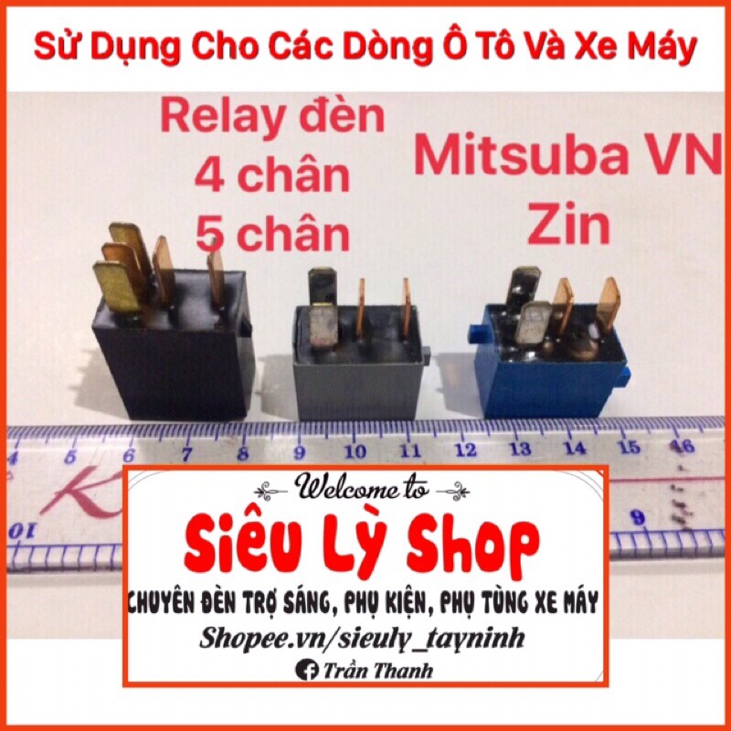 Relay 12V 4 chân, 5 chân MITSUBA zin VN