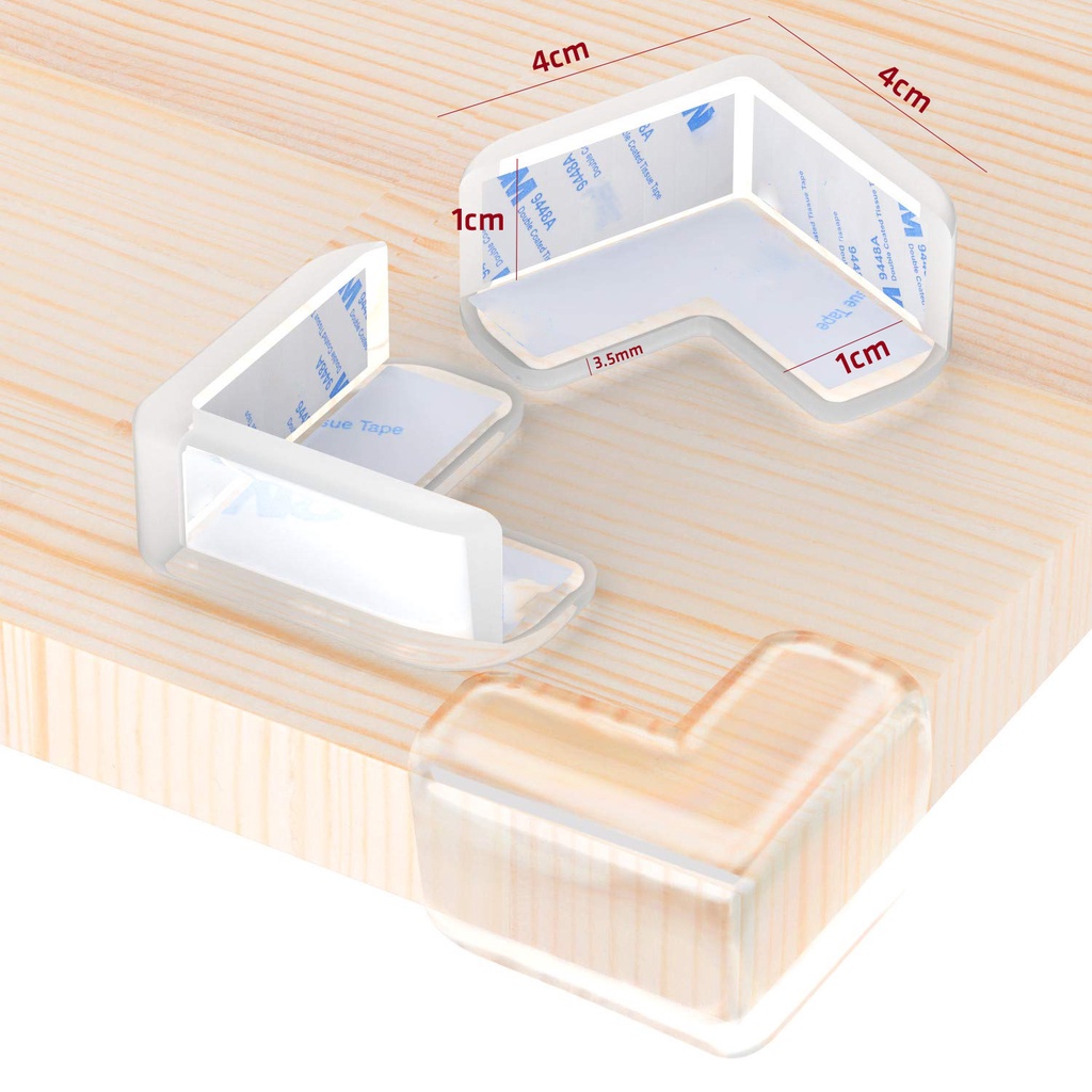 1 Miếng Dán Bọc Bo Góc Cạnh Bàn Giường Tủ Chặn Va Đập An Toàn Cho Bé Silicone Chữ L Zaba