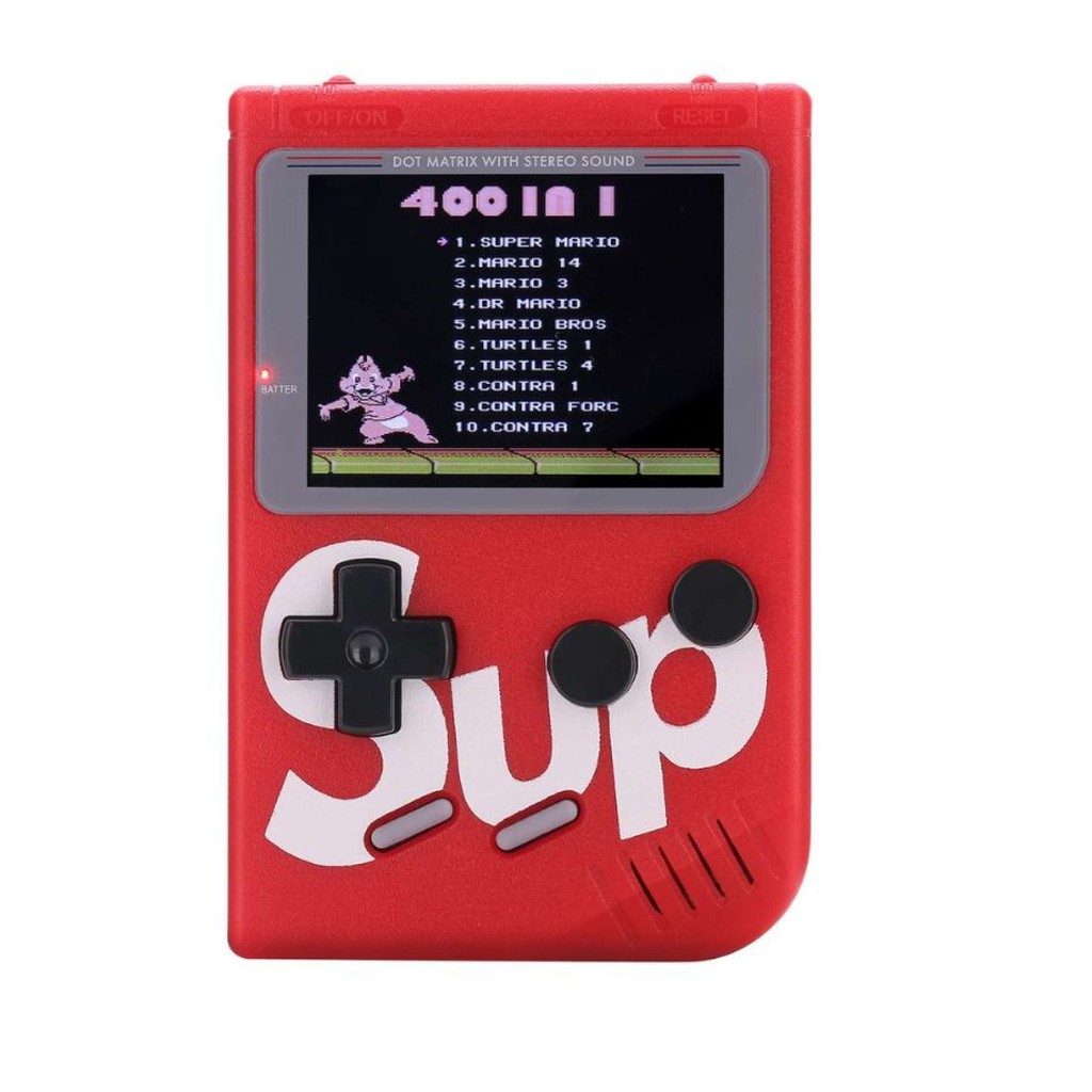 Máy chơi game cầm tay sup 400 in 1 có sẵn 400 trò, máy chơi game Mario, máy chơi game mini