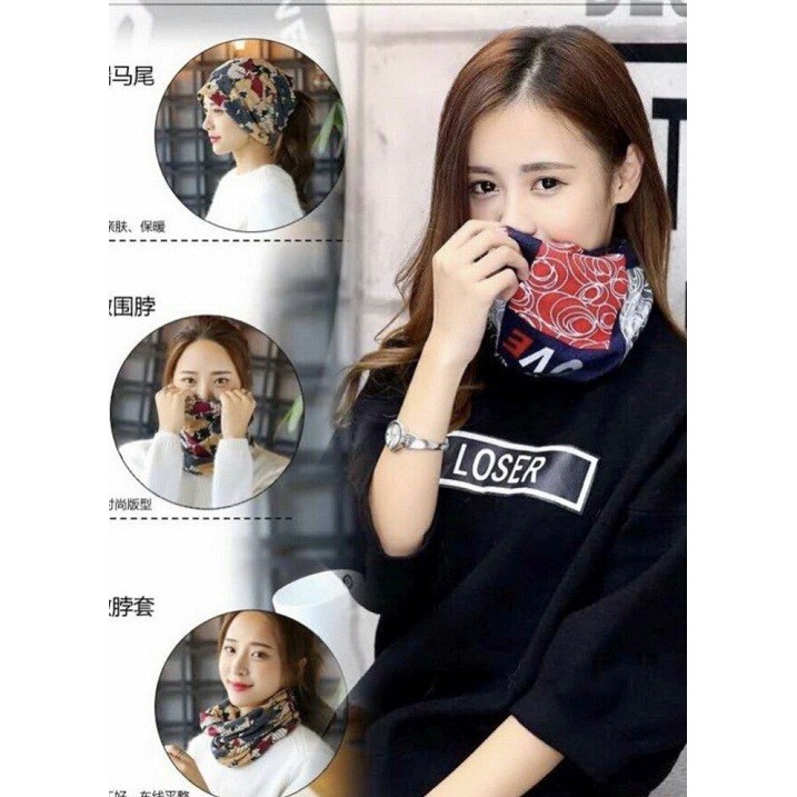 Mũ Trùm Đầu Dạng Khăn Choàng Cổ - Dành Cho Nam Nữ