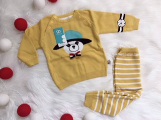 Bộ len xuất Hàn 2 lớp dày