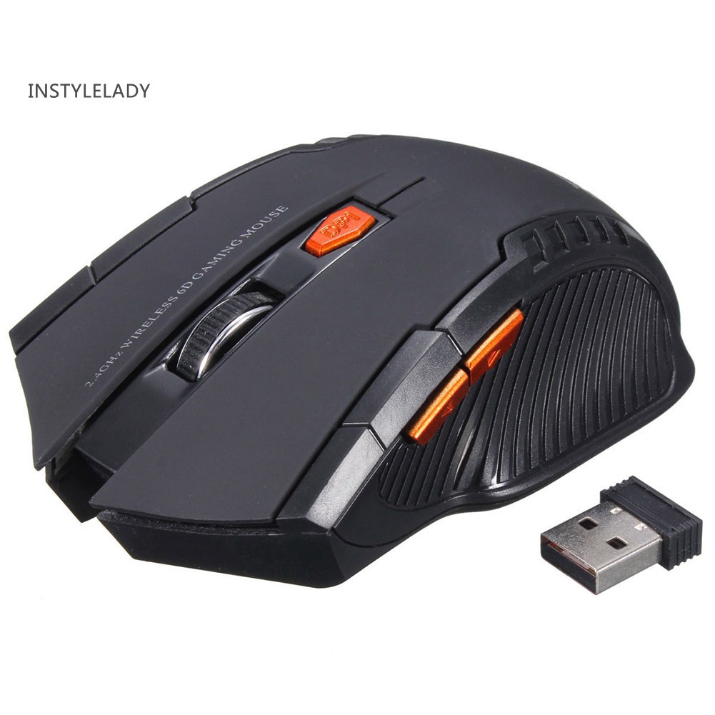 ✌ly 2.4G Wireless 6 Keys 1600DPI Auto Sleep Optical Gaming Mouse Mice for PC Laptop