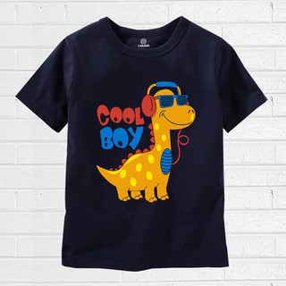(MIKITI) áo thun bé Trai khủng long CoolBoy cao cấp kiểu dáng Hàn Quốc cho mùa Hè dễ thương.