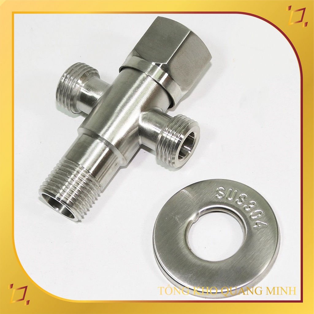 Van T cầu , t cầu. Giảm áp chia bồn cầu Inox SUS 304,Van T Chia Nước cho vòi xịt vệ sinh và bồn cầu inox