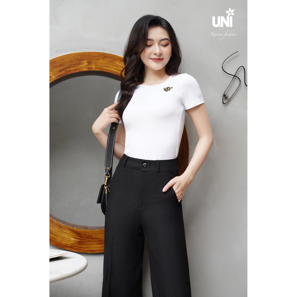 Quần Âu Nữ UNIVTH Công Sở Ống Rộng Cao Cấp 1Q0102