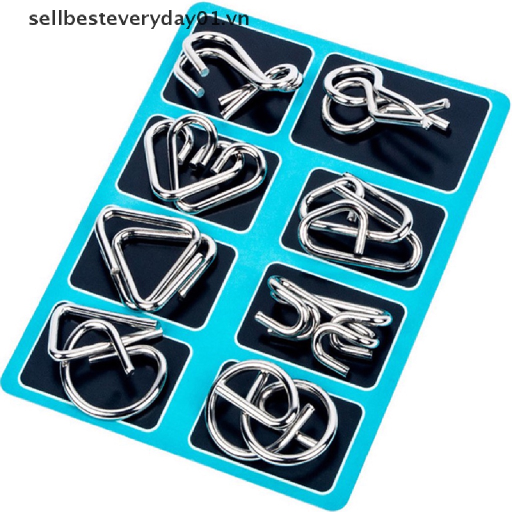 【sellbesteveryday01.vn】 8PCS/Set Materials Metal IQ Mind for Children Adults Anti-Stress Reliever Toys
 .