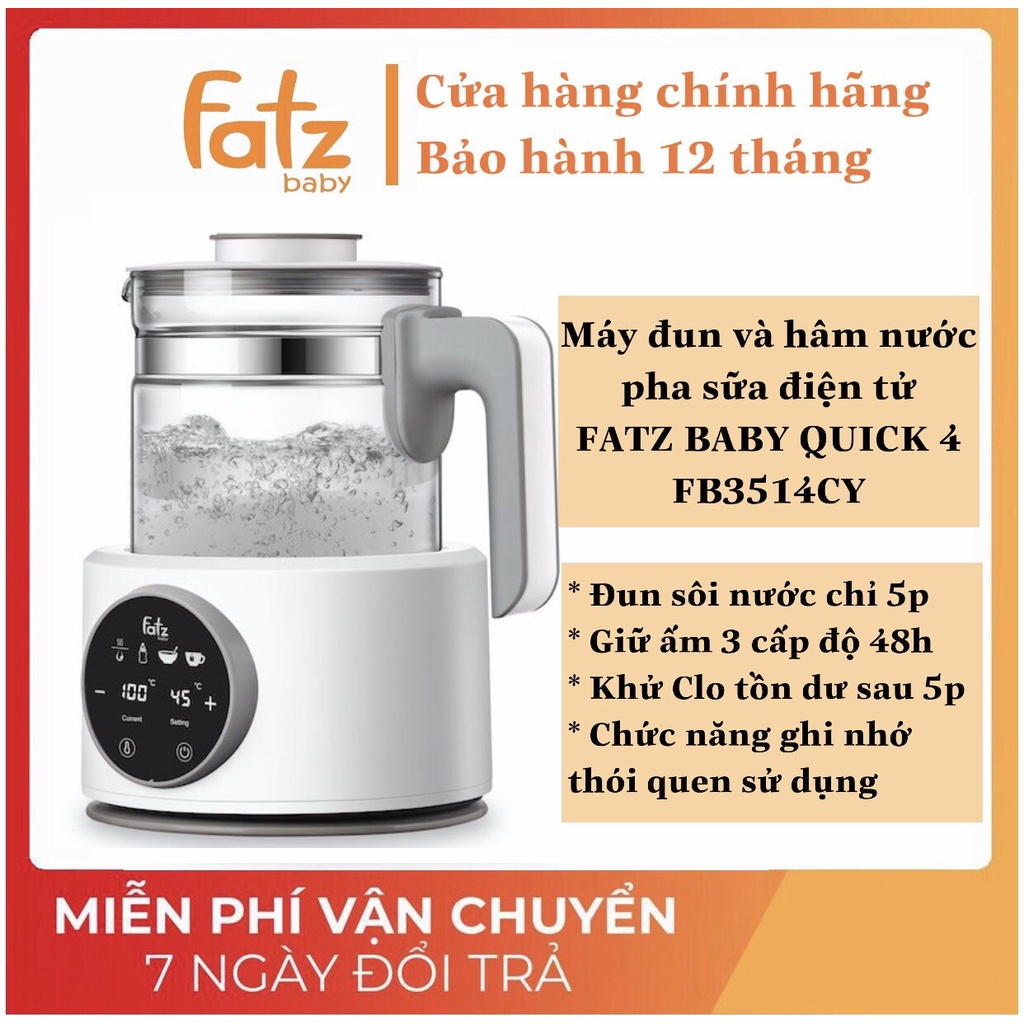 [FATZ BABY 1 đổi 1, BH 12 tháng] Máy đun và hâm nước pha sữa điện tử FATZ BABY QUICK 4 - FB3514CY