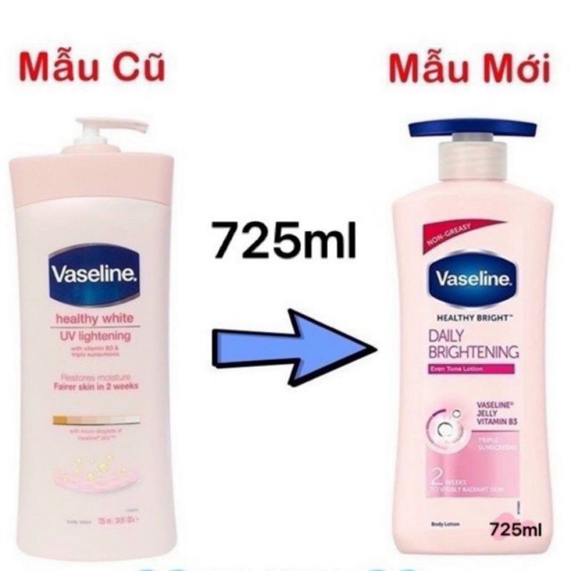 Vaseline Thái Sữa dưỡng thể Vaseline Healthy White UV Lightening Body Lotion 725ml