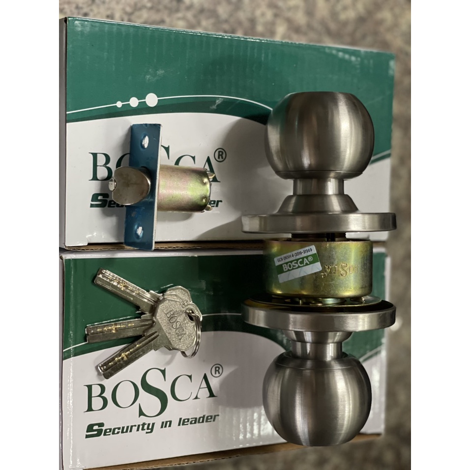 KHOÁ TAY NẮM TRÒN BOSCA 3000 (Cò ngắn 60 - Cò dài 90) Chất liệu INOX [CHÍNH HÃNG]