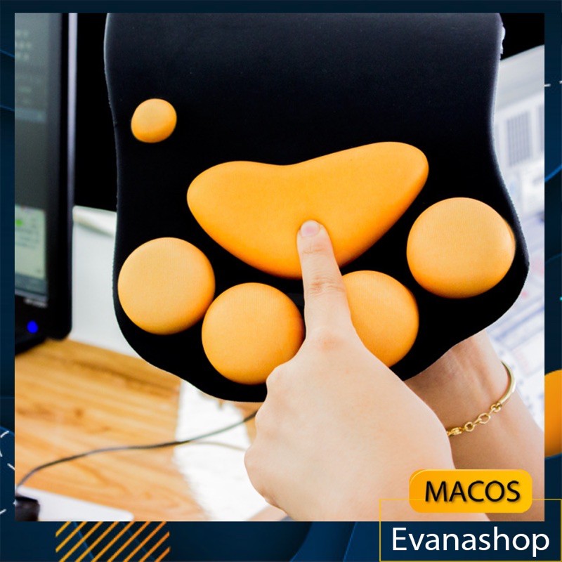 [CHÂN MÈO] Miếng lót chuột bàn di chuột kê tay cao cấp chống mỏi tay đau cổ tay - Mouse pad (AL03)