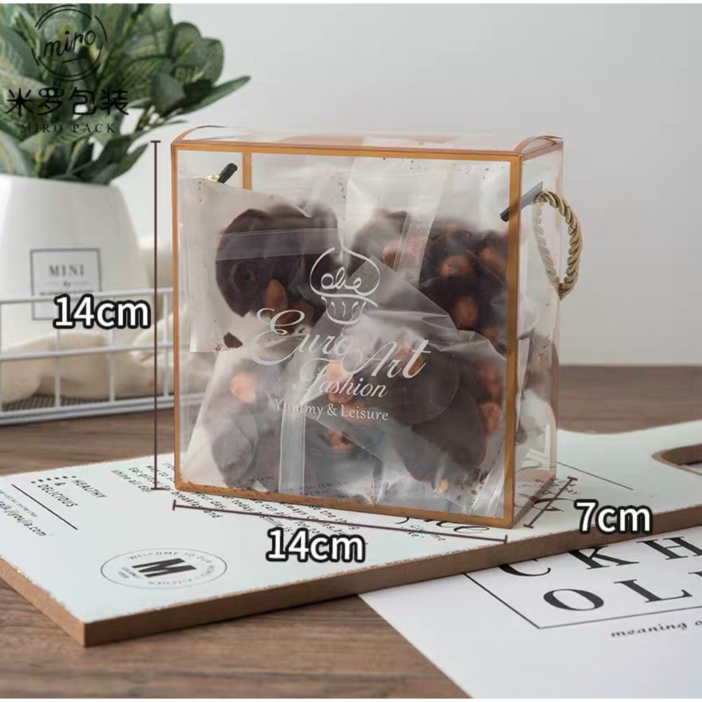 Túi xách mica 14x14x7cm các mẫu