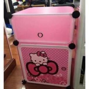 TỦ NHỰA GHÉP MINI 2 TẦNG ĐỂ ĐẦU GIƯỜNG
