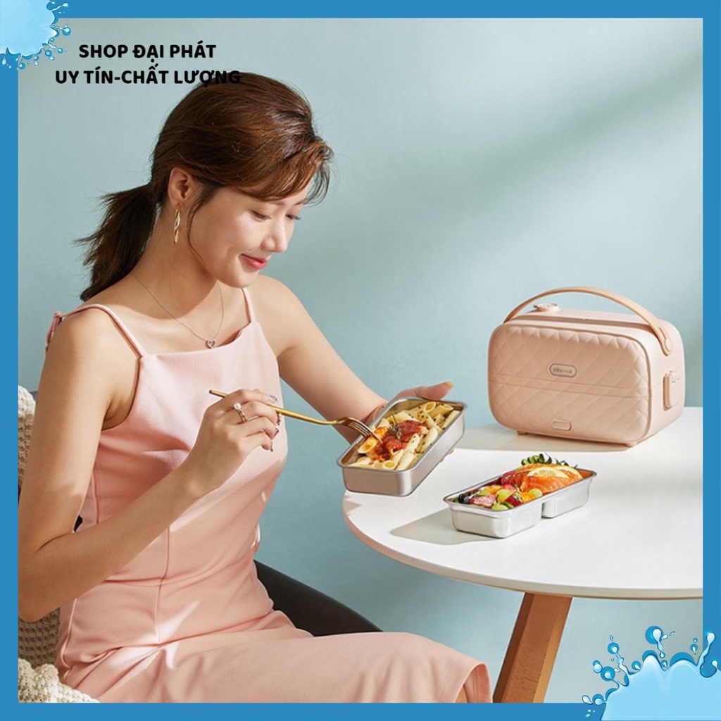Hộp cơm cắm điện Bear DFH-P10C1, 1.0 lít, nấu chín, hâm nóng và giữ nhiệt cho thức ăn, dùng cho văn phòng