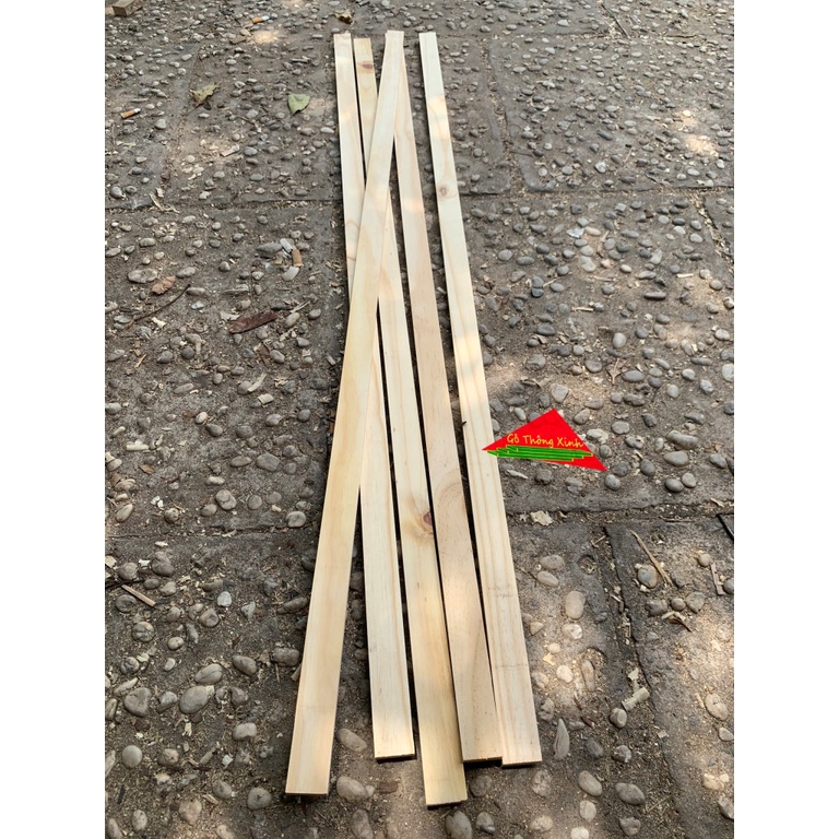 Thanh gỗ thông dày 1cm rộng 3cm dài 1m dùng làm nẹp chỉ, làm thùng gỗ decord, đóng chuồng thú cưng, DIY