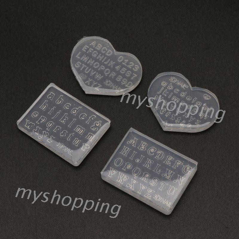Set 2 Khuôn Chữ Cái 3mm Dùng Để Làm Đồ Trang Sức Thủ Công