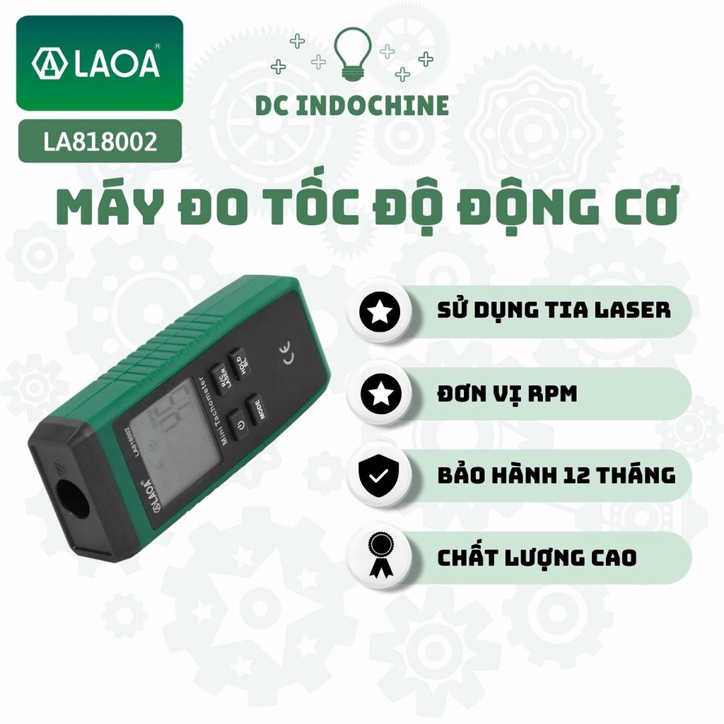 Máy đo tốc độ động cơ / bộ đếm LAOA LA818002, hàng chính hãng