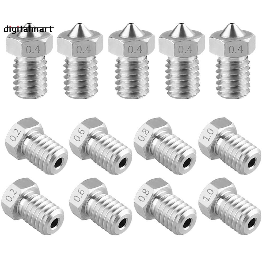 Bộ 13 Đầu Phun Máy In 3d Bằng Thép Không Gỉ 0.2 0.4 0.6 0.8 Mm, 1.0mm | BigBuy360 - bigbuy360.vn