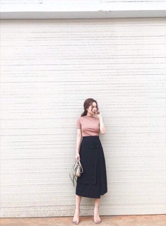 CHÂN VÁY A 2 VẠT CHÉO