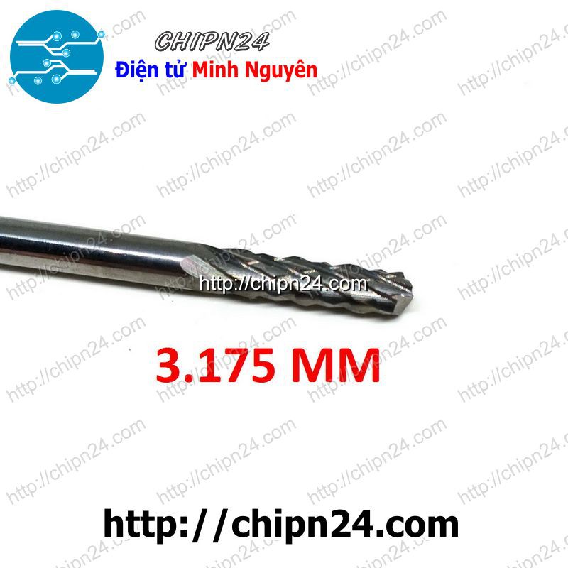 [1 CÂY] Mũi phay mạch in CNC 3.175mm