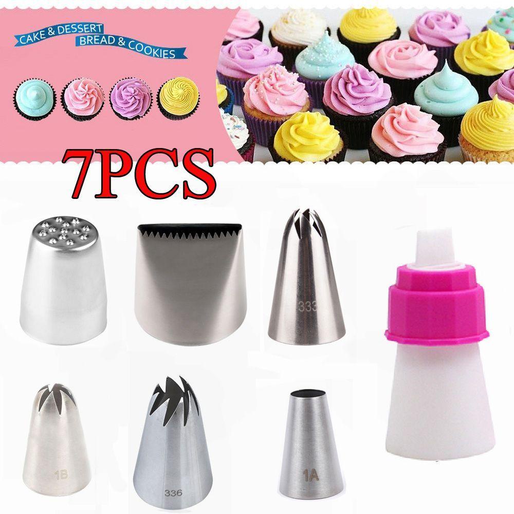 LANSEL Set 7 Đuôi Bắt Bông Kem Trang Trí Bánh Bằng Thép Không Gỉ