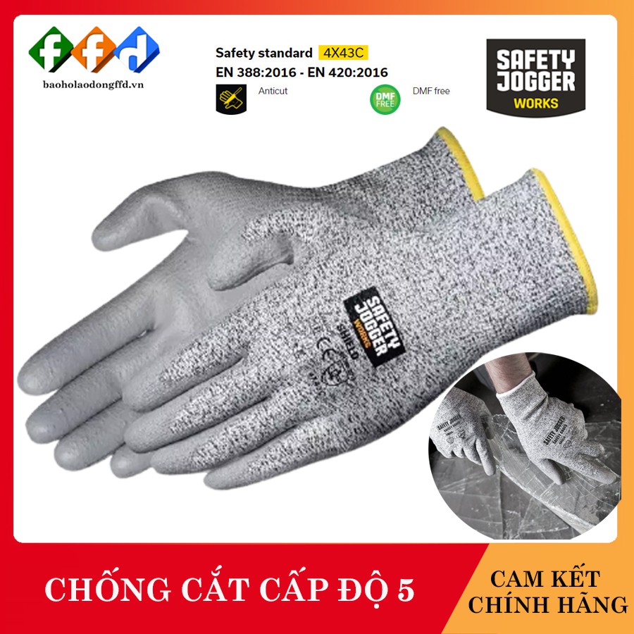 [Chính hãng] Găng tay chống cắt Jogger Shield - găng chống cắt cấp độ 5 - chống rách, chống đâm xuyên, bảo hộ lao động