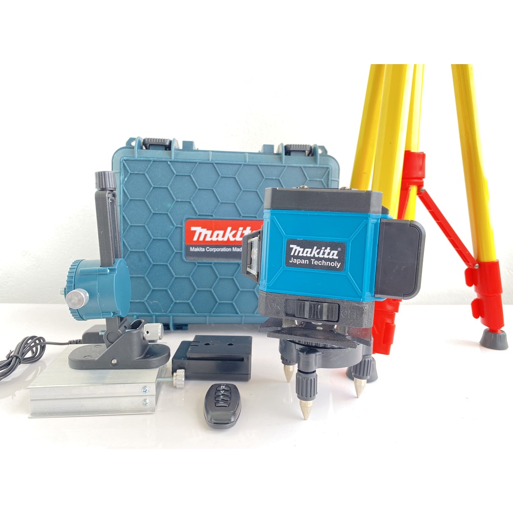 Máy bắn cốt cân mực tia laser 12 tia Makita , Máy cân bằng laser đánh thăng bằng mặt phẳng, áp tường