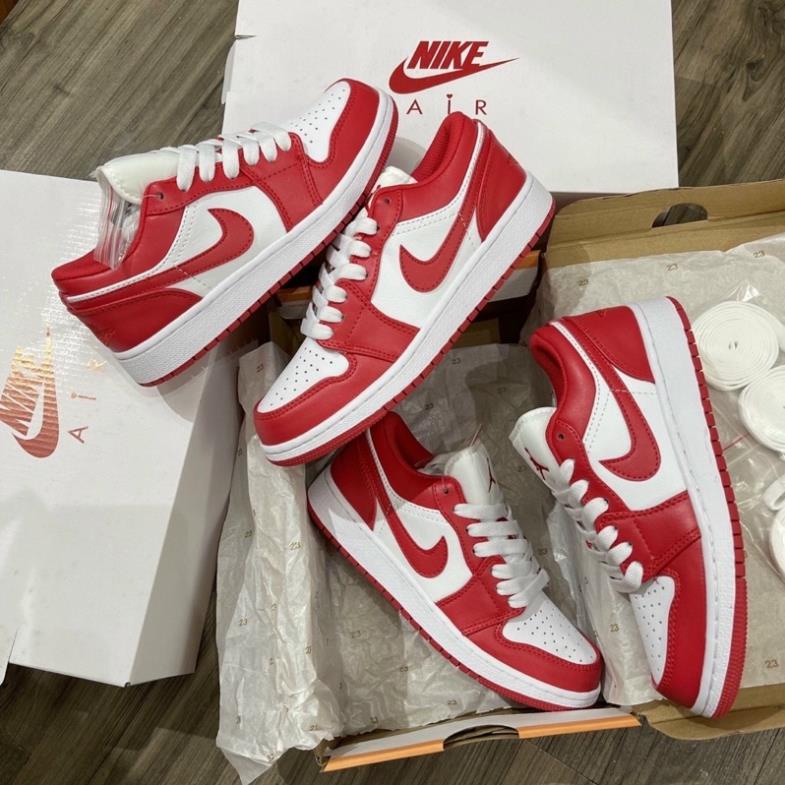 Sneaker nam nữ giày Jordan cổ thấp màu đỏ