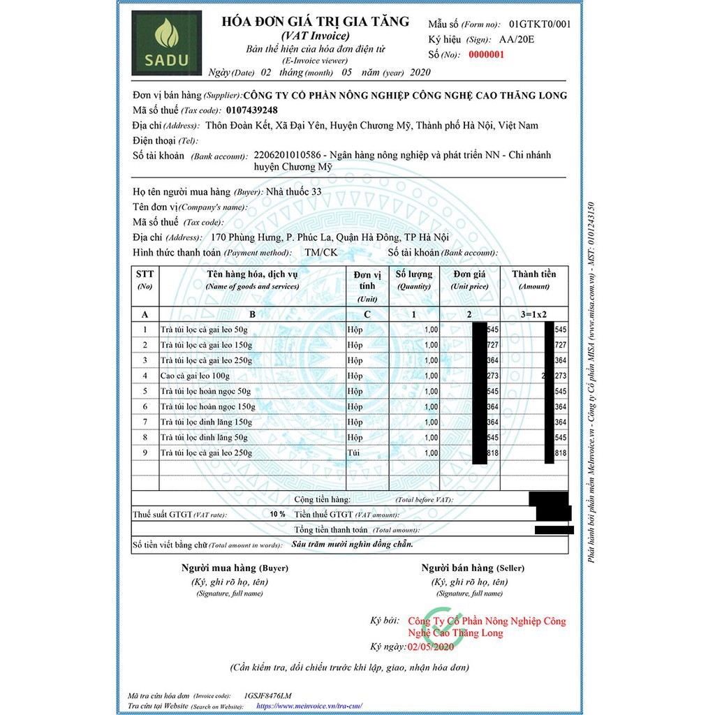 Trà Túi Lọc Mật Gấu Dây Thìa Canh Hộp 150g Dược Phẩm Sadu