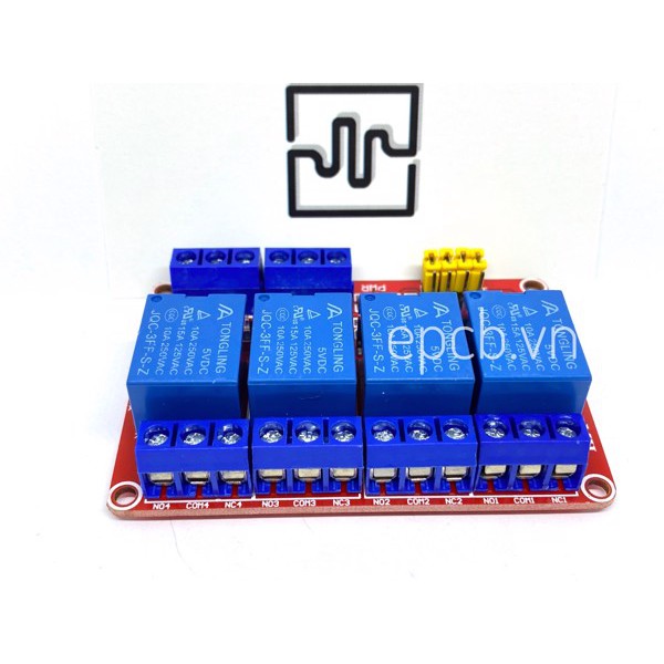 Mạch 4 Relay Opto Chọn Mức Kích High/Low 5VDC