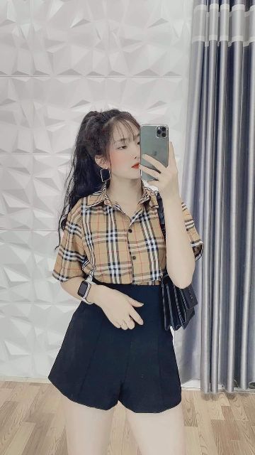 Áo sơ mi kẻ bb trơn màu đậm hàng đẹp nhiều màu sắc