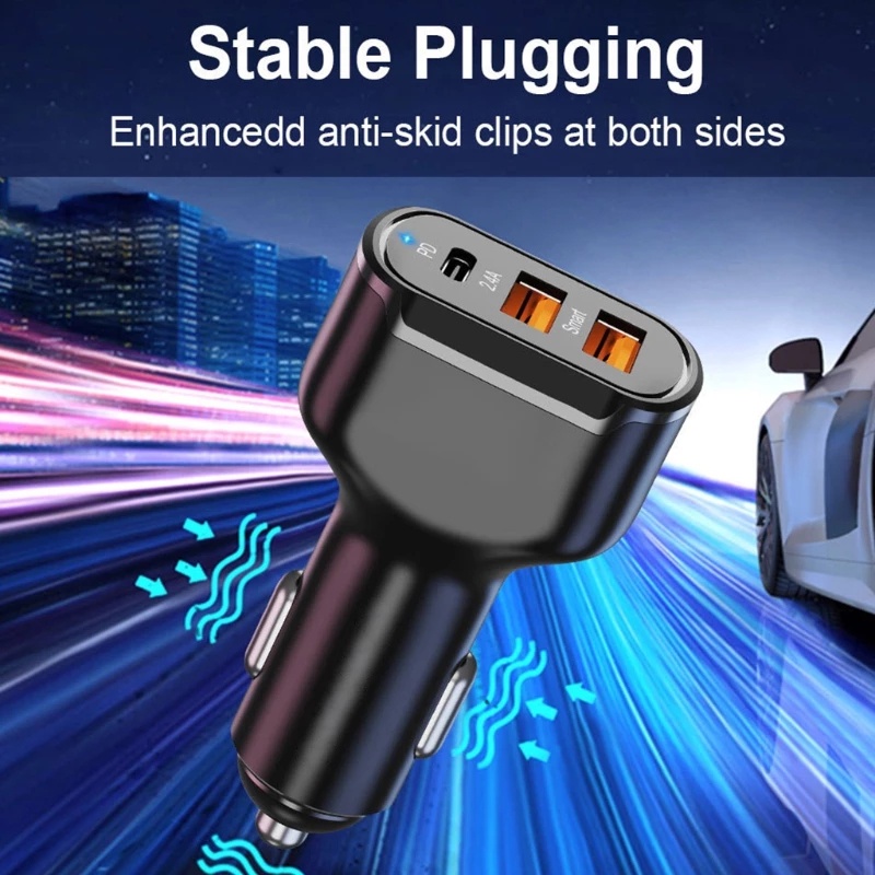 Tẩu Sạc Nhanh 30W PD 2.4A Hai Cổng USB Cho Điện Thoại