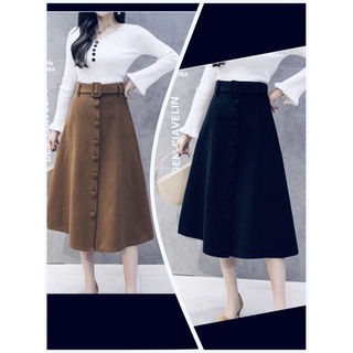 CHÂN VÁY XOÈ DA LỘN KÈM DÂY ĐAI DÀI 67CM