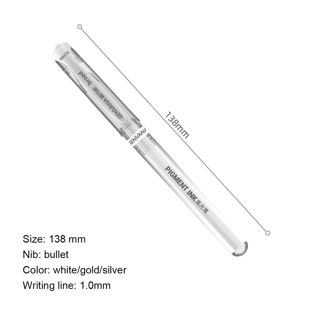 Bút mực SeamiArt ánh vàng kim/ bạc màu trắng độc đáo