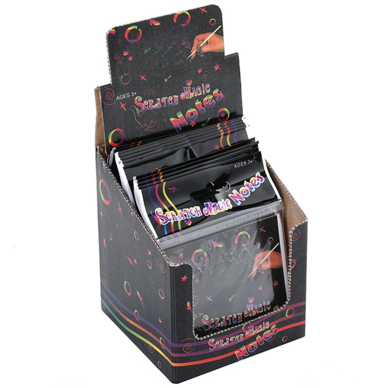 Set 24 giấy vẽ tranh loại cào nhiều màu sắc tiện dụng