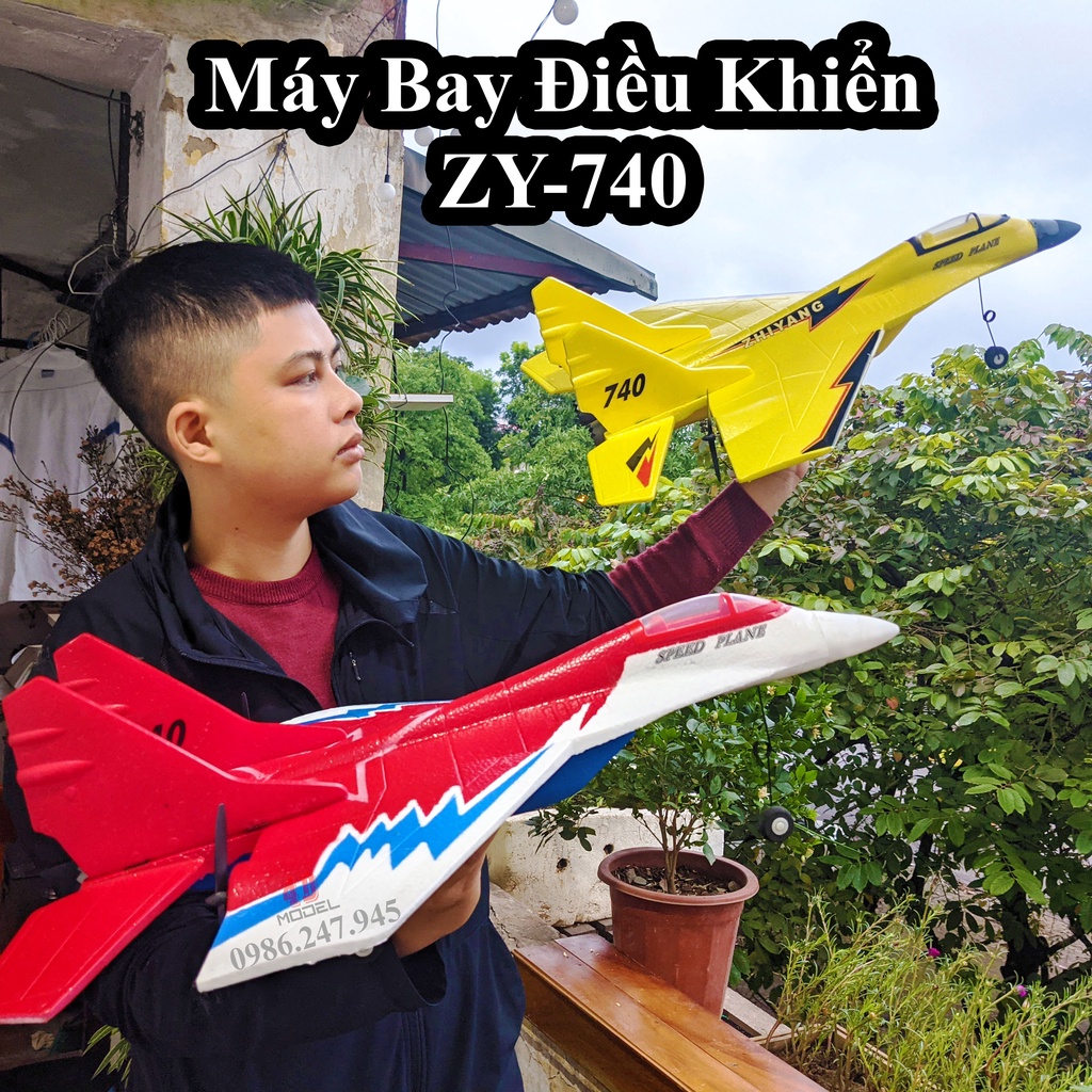 Máy Bay Điều Khiển Từ Xa ZY740 . Size 60*44*20CM. Pin bay 20 phút. Điều khiển 2 kênh, xa 500m. KIT xốp dẻo EPP