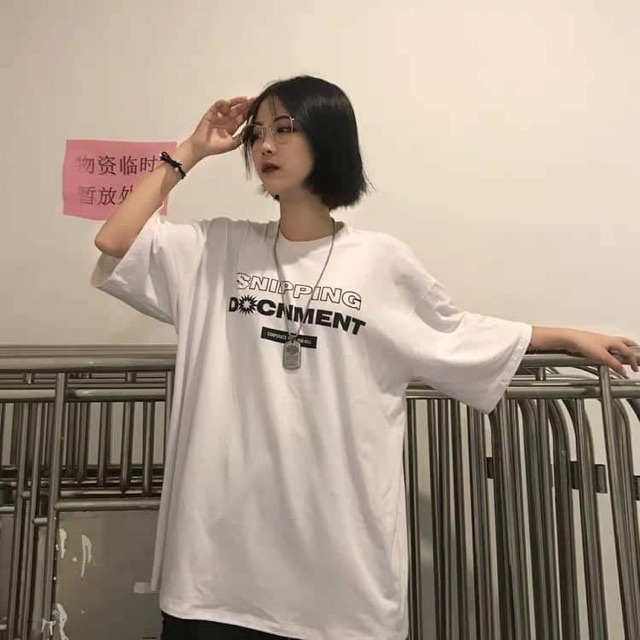 Áo phông SNIP in chữ ngực DTR0619