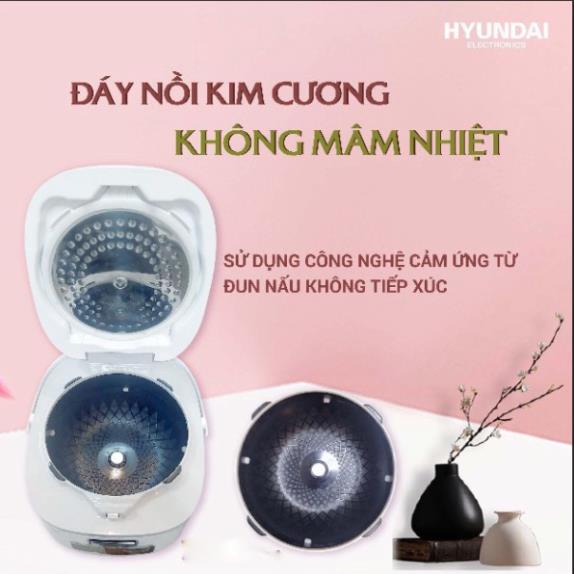 Nồi cơm điện cao tần HYUNDAI HDE 2202W- Công nghệ IH- Cảm ứng điện từ. Chính hãng Bảo hành 12 tháng.