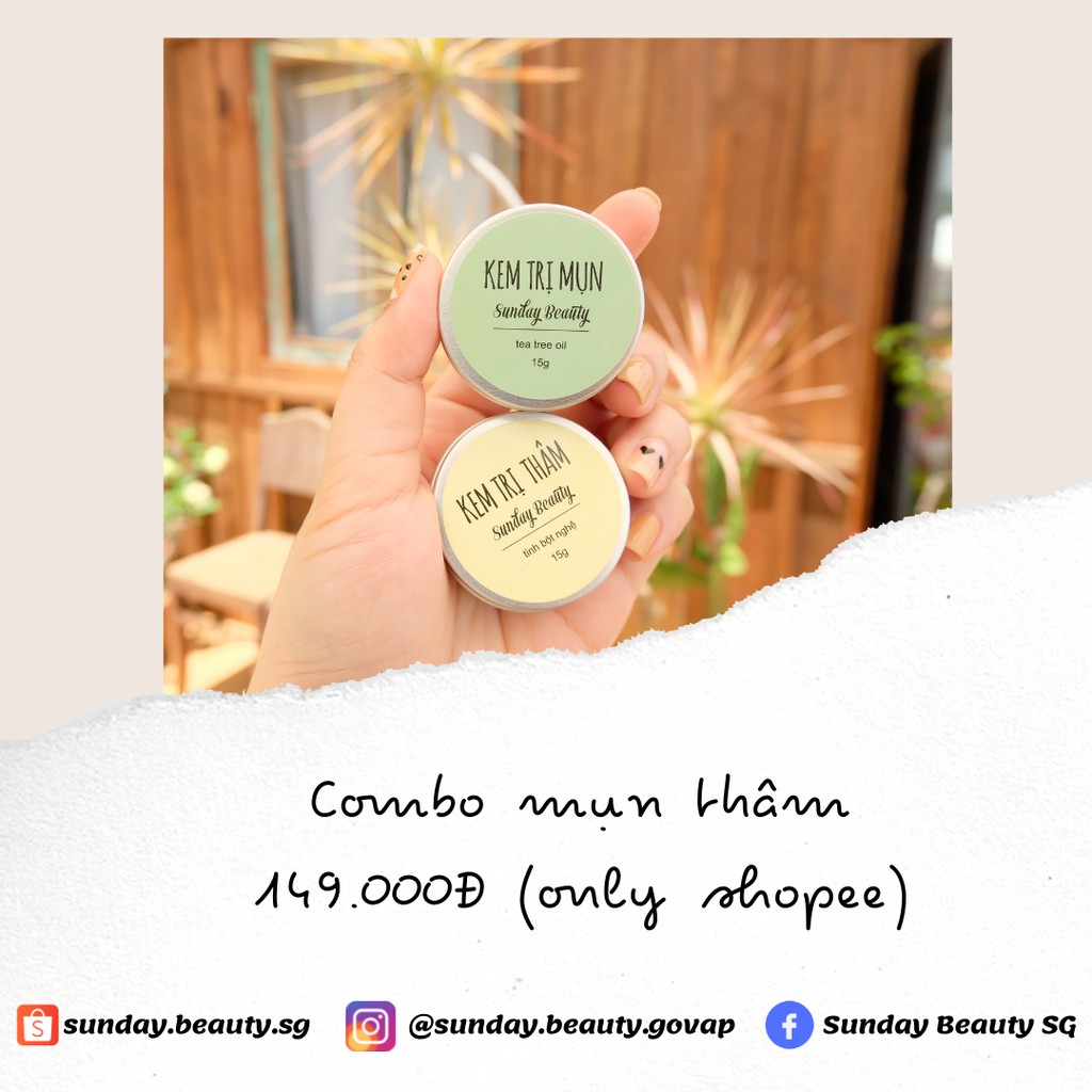 Combo kem thâm & mụn handmade Sunday Beauty
