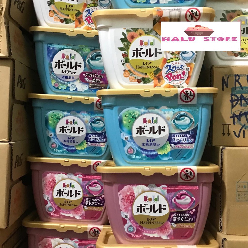 Hộp viên giặt 3D / 4D GELBALL 17 Viên - Nhật Bản