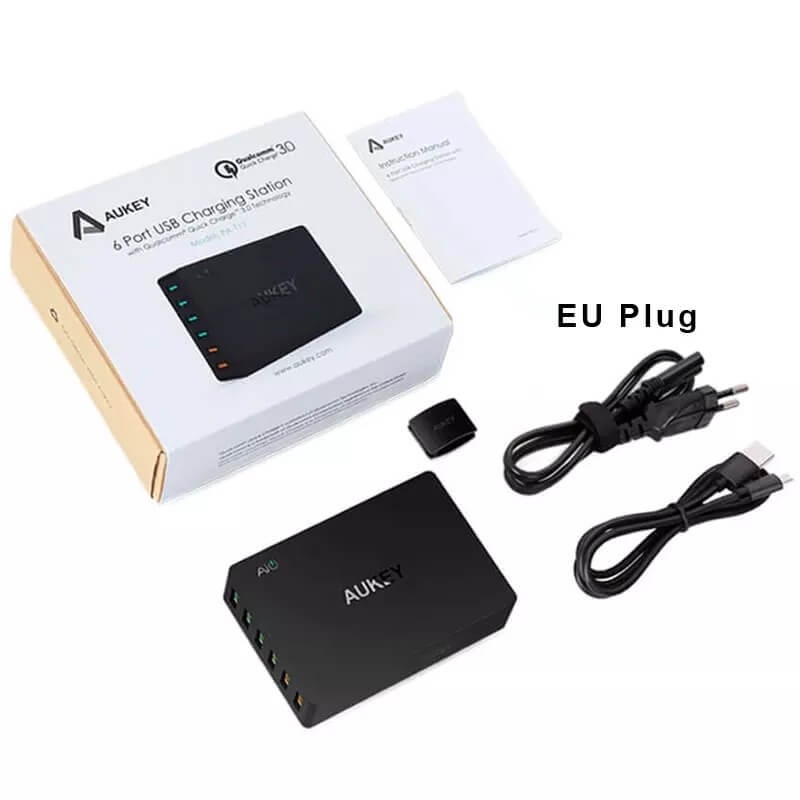 CỦ SẠC 6 CỔNG AUKEY PA-T11 TỔNG CÔNG SUẤT 60W
