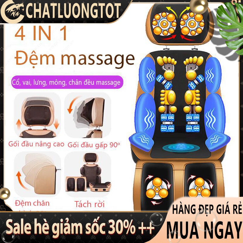 Đệm massage ghế mát xa cổ vai gáy lưng chân đa chức năng dùng cho gia đình - BE104G