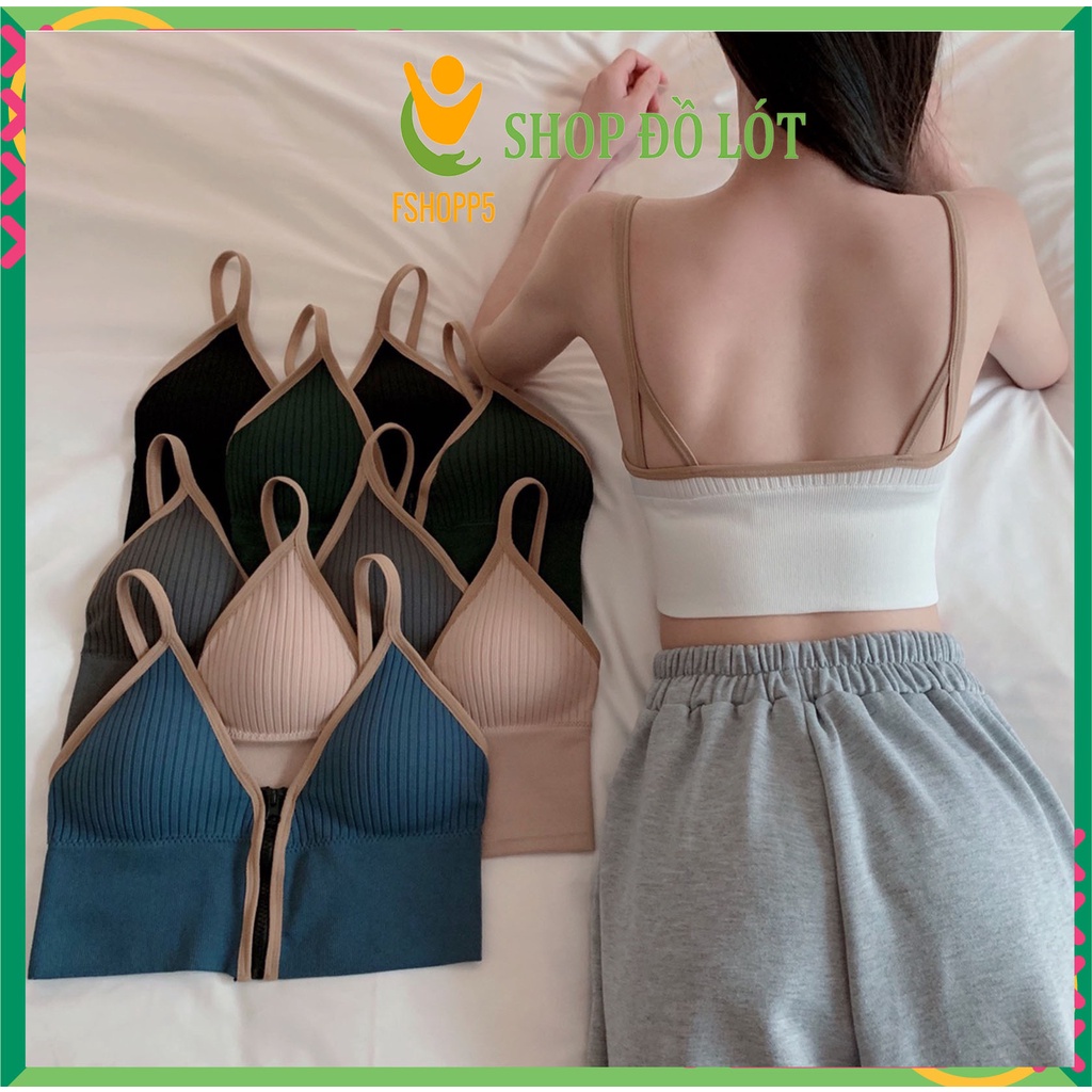 Áo bra thể thao tập Gym Yoga kiểu Khóa trước sexy có mút đệm mỏng cao cấp BRA06