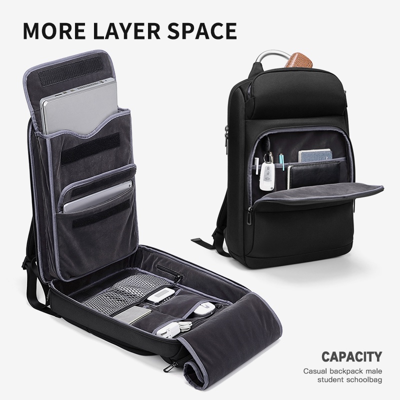 Balo Laptop 15.6 inch Có Cổng Sạc USB Cho Nam