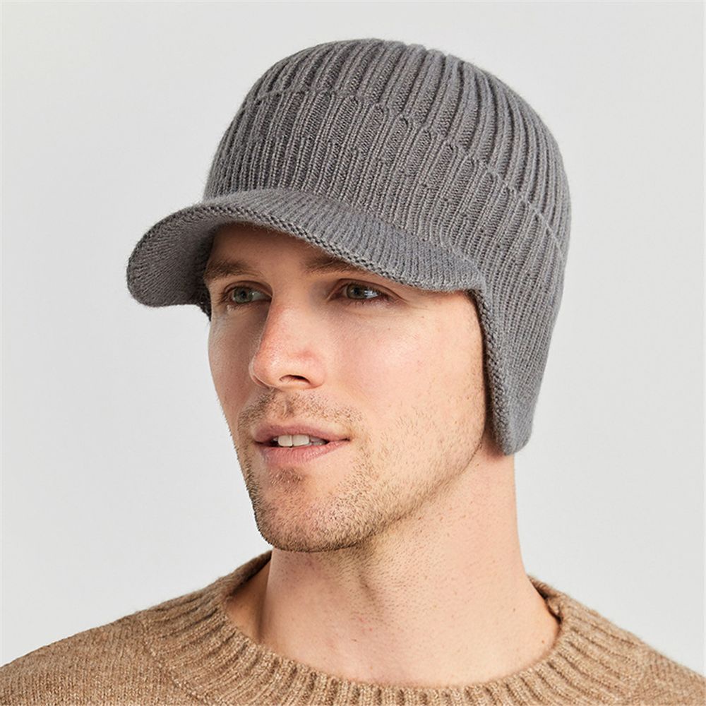 Mũ beanie Trùm Tai Dày Dặn Giữ Ấm Mùa Đông Nhiều Màu Sắc Cho Nam